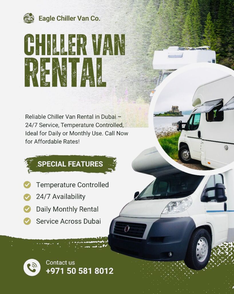 chiller van for rent, Freezer van for Rent, Refrigerator Van
