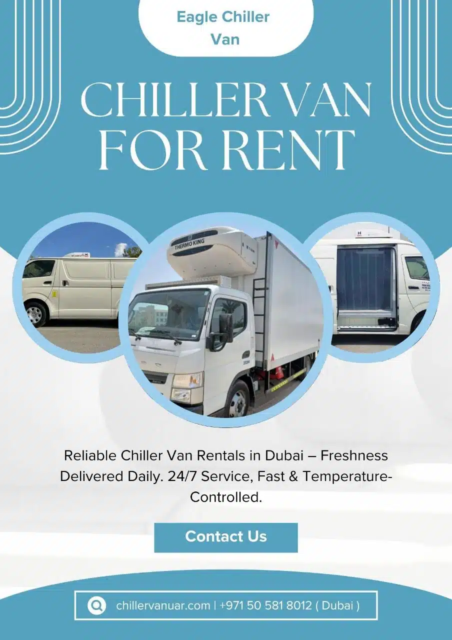 chiller van for rent, Freezer van for Rent, Refrigerator Van