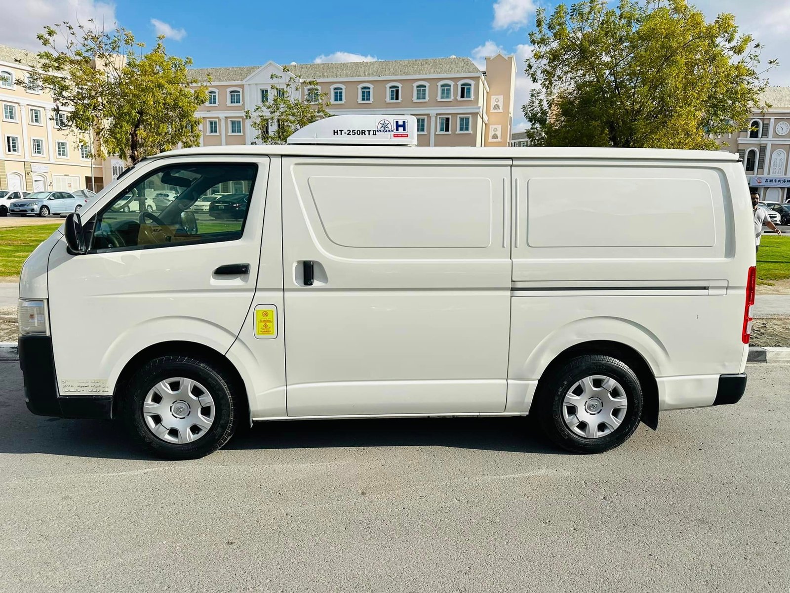 An EAGLE CHILLER VAN LLC commercial refrigerated 1 ton chiller van for rent in Dubai featuring HACCP compliant temperature con